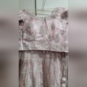 Elegant Pink Georgette Stone Lehenga Choli for Women.